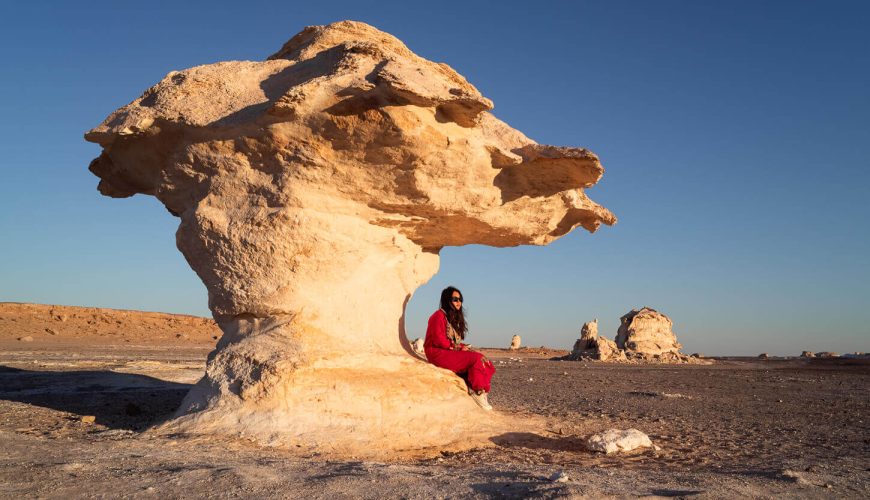 Descubra o Deserto Branco no Oásis de Bahariya